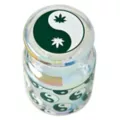 Yin Yang Weed Leaf Stash Jar and Ashtray Set at Spencer's