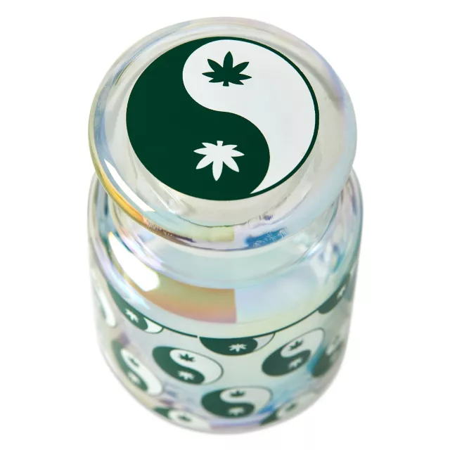 Yin Yang Weed Leaf Stash Jar and Ashtray Set at Spencer's