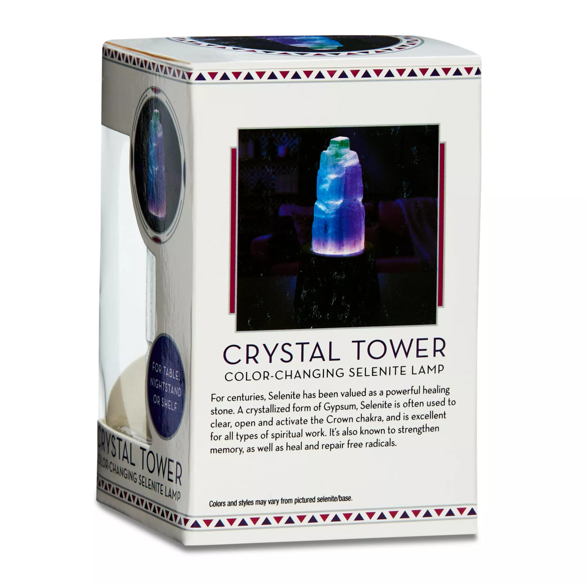 Crystal Tower Color Changing Selenite Lamp at Spencer's