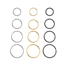 Multi-Pack Multi-Color Hoop Nose Rings 12 Pack - 20 Gauge at Spencer's