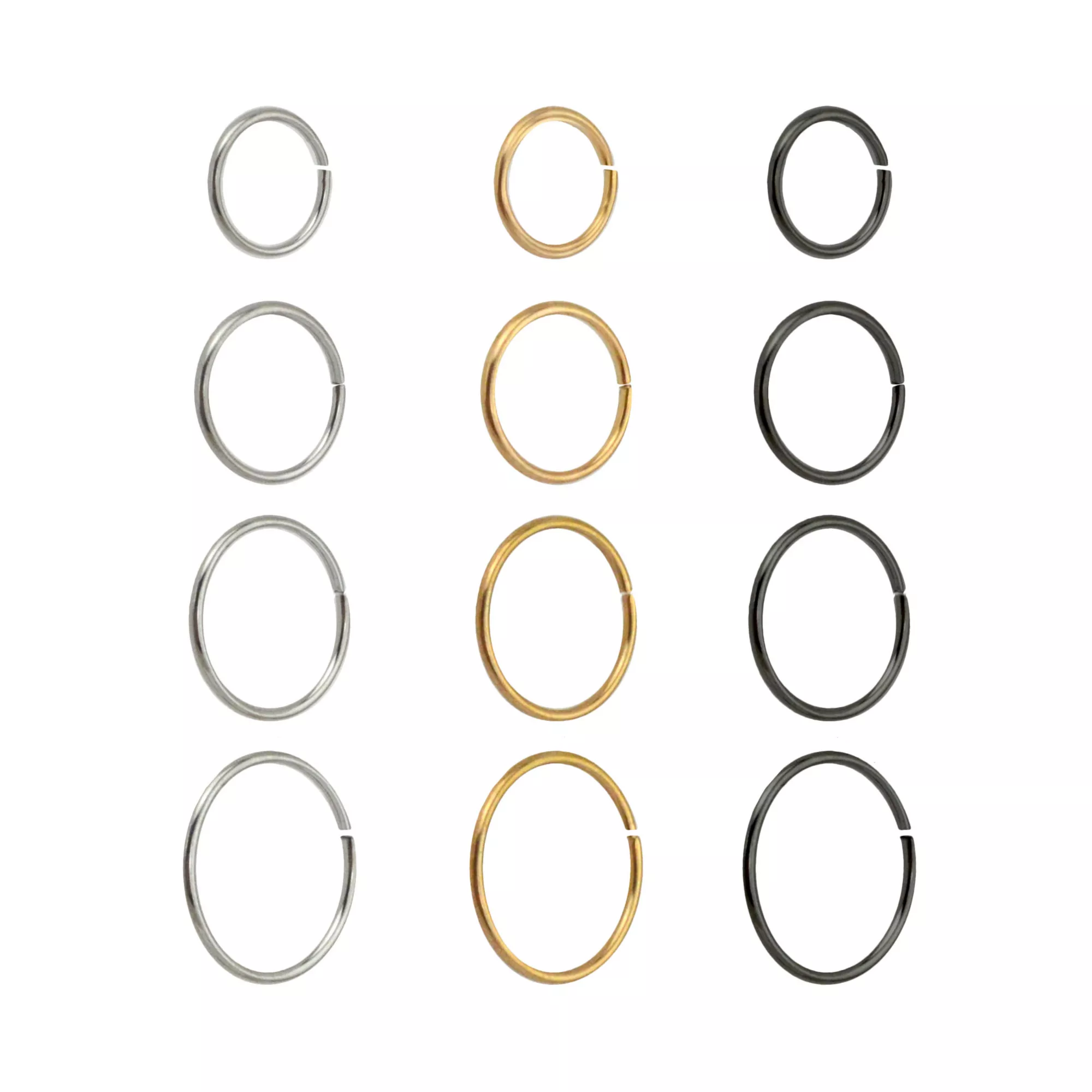 Multi-Pack Multi-Color Hoop Nose Rings 12 Pack - 20 Gauge at Spencer's
