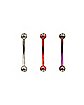 Multi-Pack CZ Red and Purple Snake Eye Curved Barbells 3 Pack - 16 Gauge