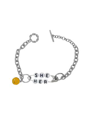 Smiley Face She/Her Pronoun Bracelet