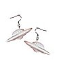 Iridescent Spaceship Dangle Earrings - 18 Gauge