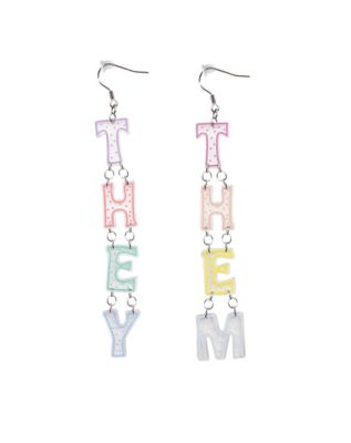 They/Them Pronouns Dangle Earrings