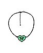 Green Heart Butterfly Choker Necklace