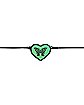 Green Heart Butterfly Choker Necklace