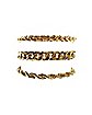 Multi-Pack Goldtone Chain Bracelets -3 Pack