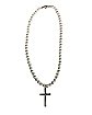 Cross Charm Pearl Chain Necklace