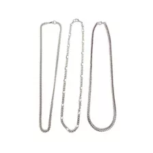 Multi-Pack Figaro Curb and Snake Chain Necklaces 3 Pack at Spencer's