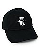 She Her Pronoun Dad Hat