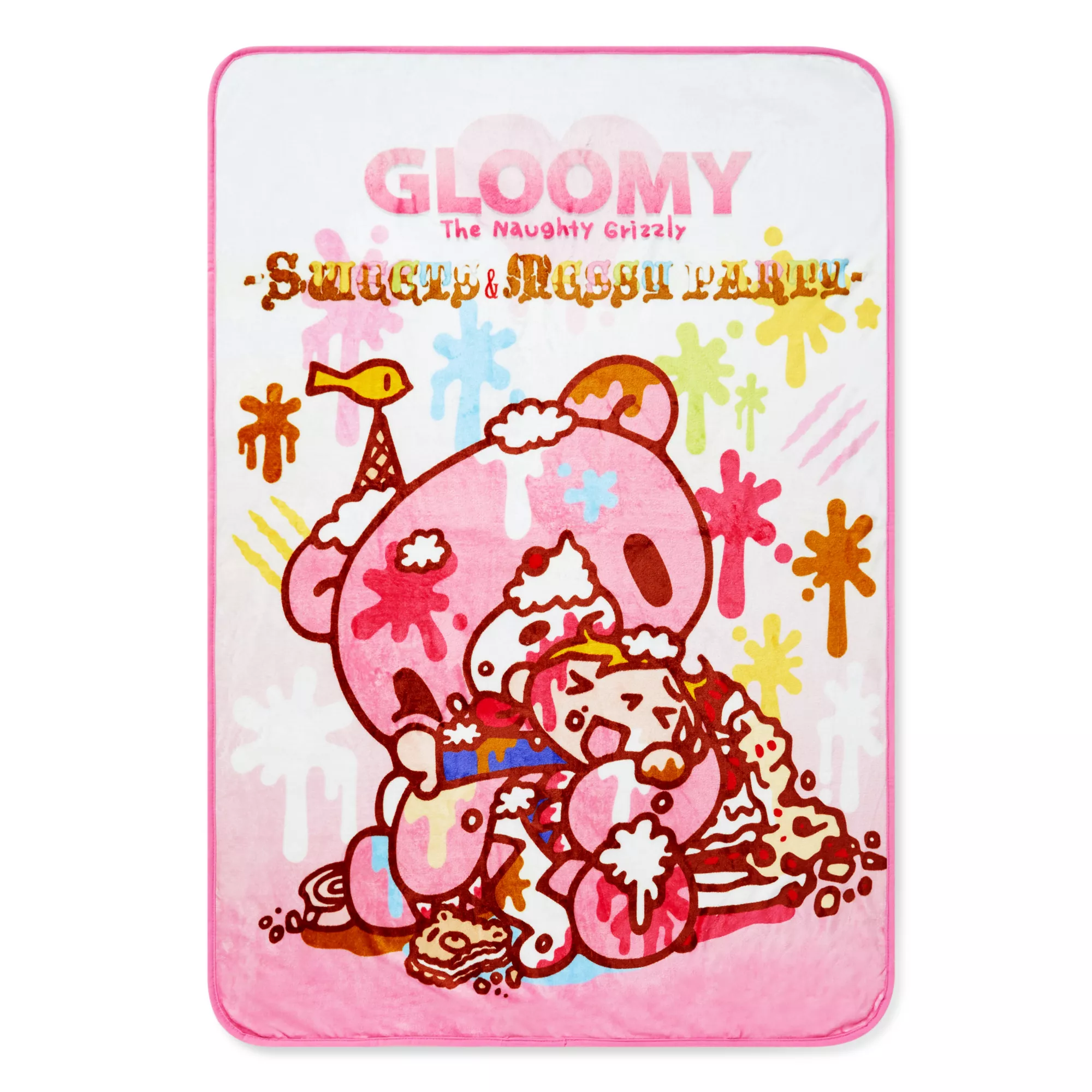 Gloomy Bear Food Fleece Blanket at Spencer's