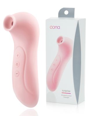 Surprise Suction Rechargeable Waterproof Vibrator 4.5 Inch Pink - Oona pic