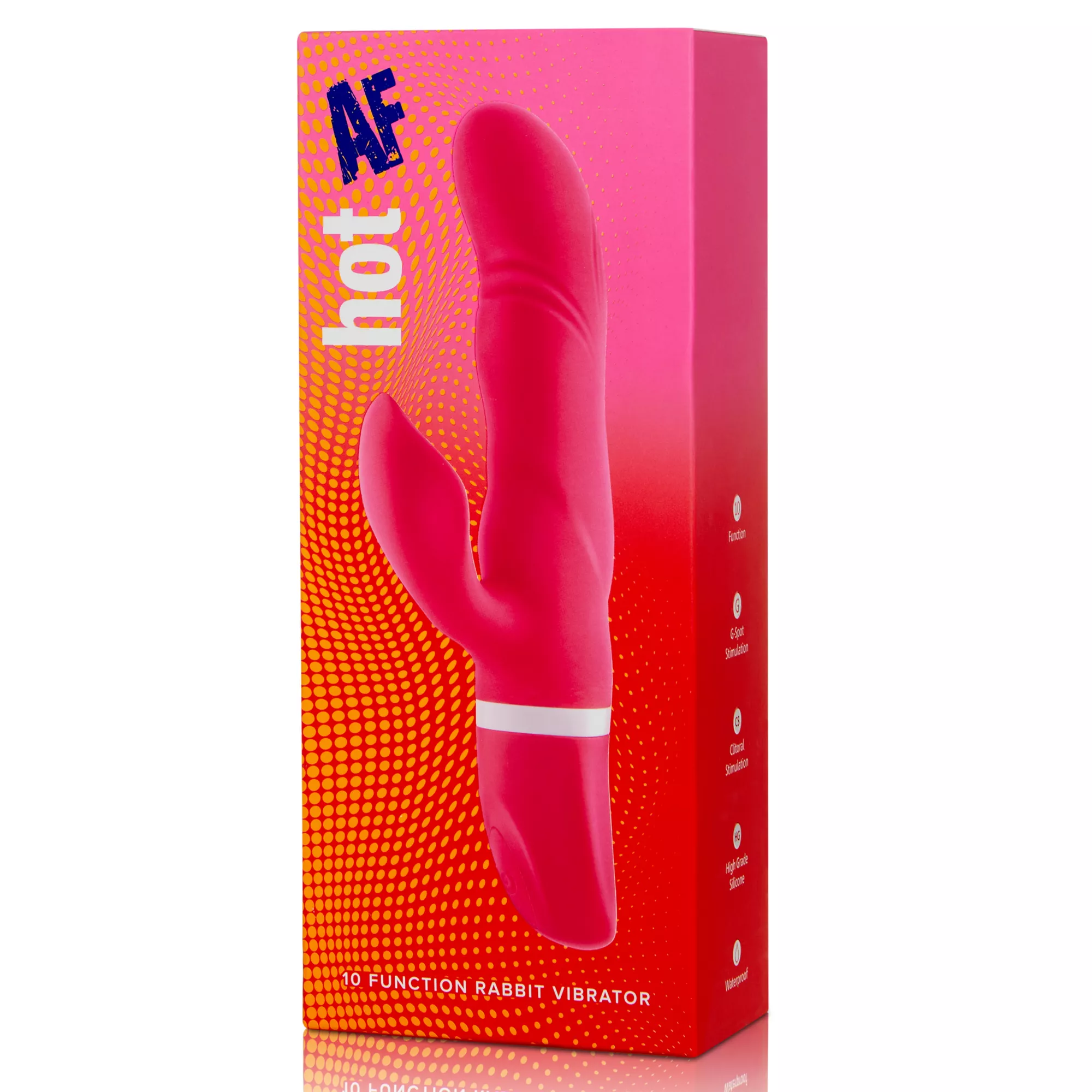 Red Hot AF 10-Function Waterproof Rabbit Vibrator - 9 Inch at Spencer's