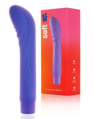 purple dildo vibrator Soft AF Purple 10-Function Waterproof G-Spot Vibrator - 7.7 Inch