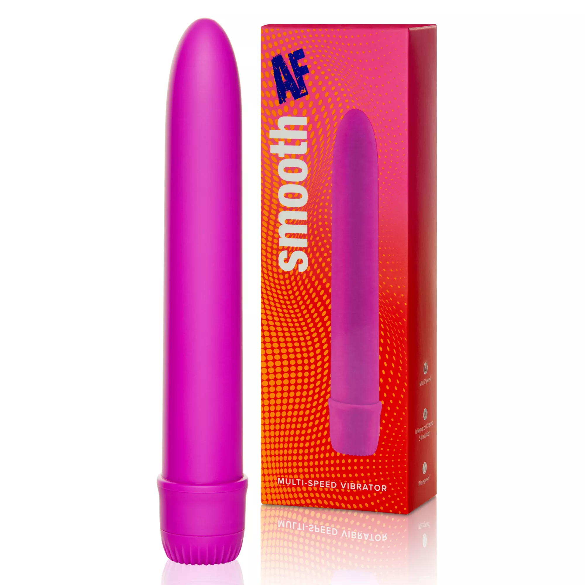 Smooth AF Purple Multi-Speed Waterproof Vibrator - 7 Inch