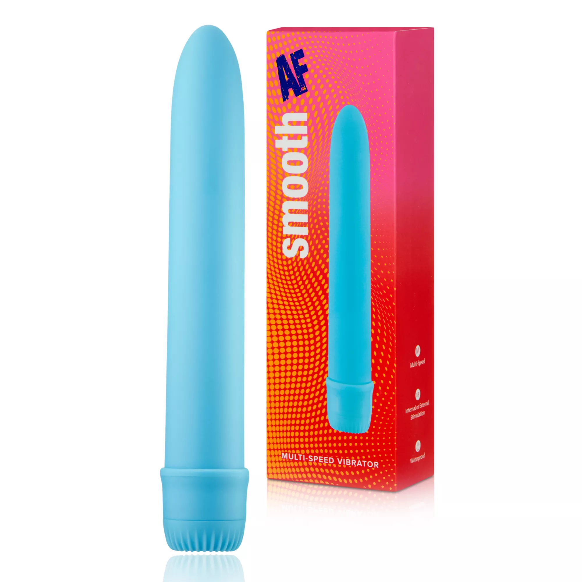 Smooth AF Blue Multi-Speed Vibrator - 7 Inch
