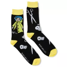 Coraline Doll Crew Socks at Spencer's