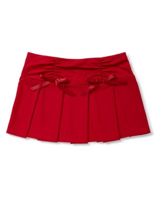 Red Bow Satin Skirt photo