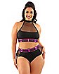 Plus Size Pussy Power Bralette and Panties Set