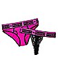 Plus Size Pussy Power Thong Panties 2 Pack