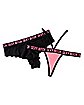 Sexy Bitch Cheeky Lace Thongs - 2 Pack
