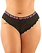 Sexy Bitch Cheeky Lace Thongs - 2 Pack