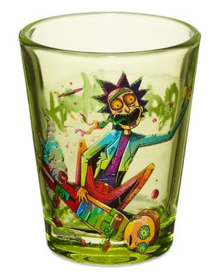 Rick and Morty 1.5-Ounce Plastic Mini Shot Glass Cups Set of 4