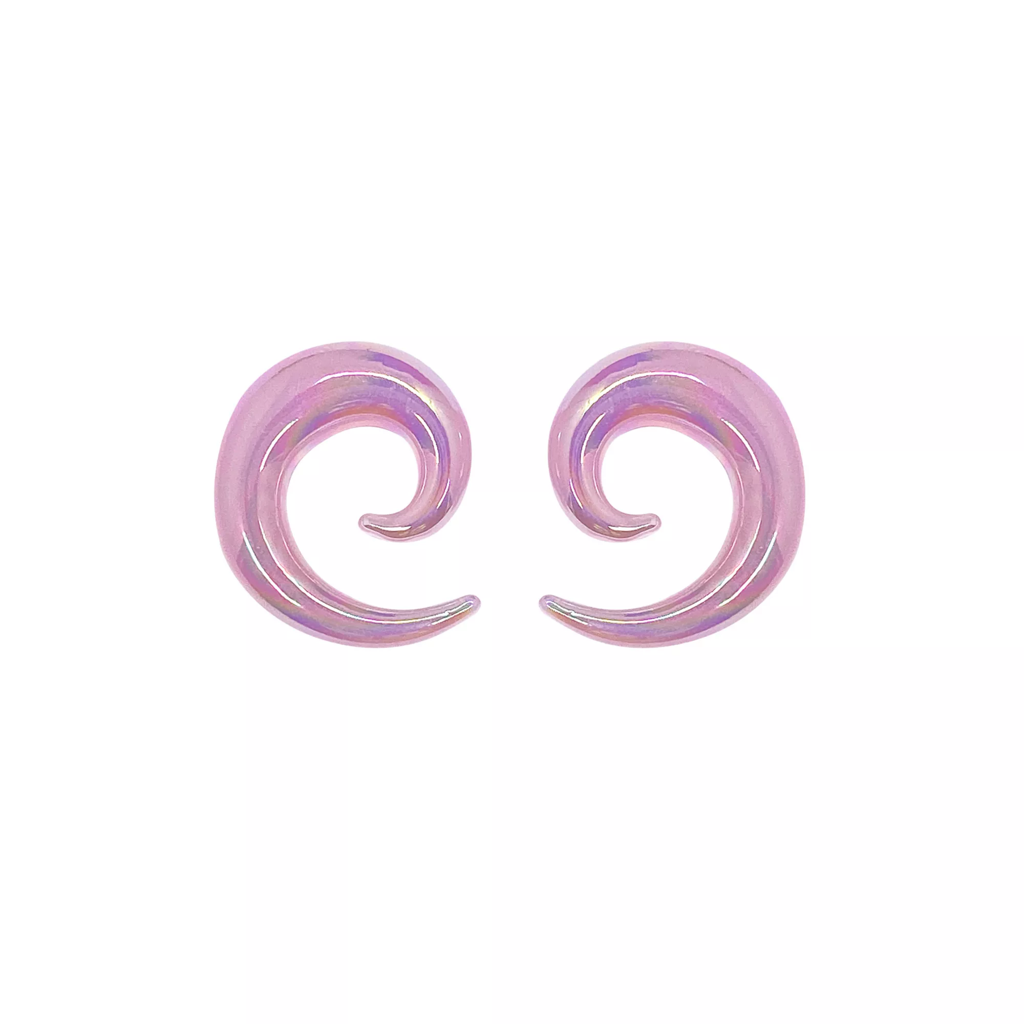 Purple Glass Spiral Tapers at Spencer's