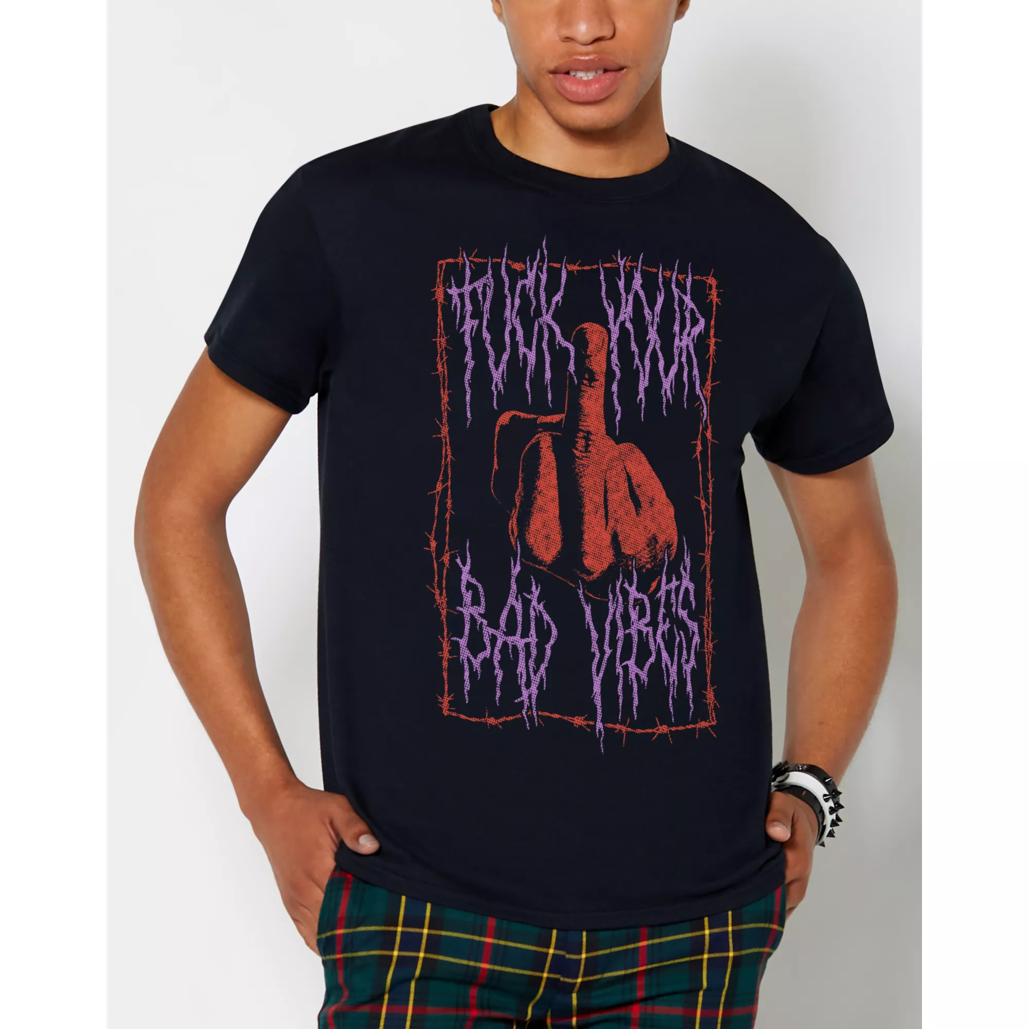 Fuck Your Bad Vibes T Shirt at Spencer's