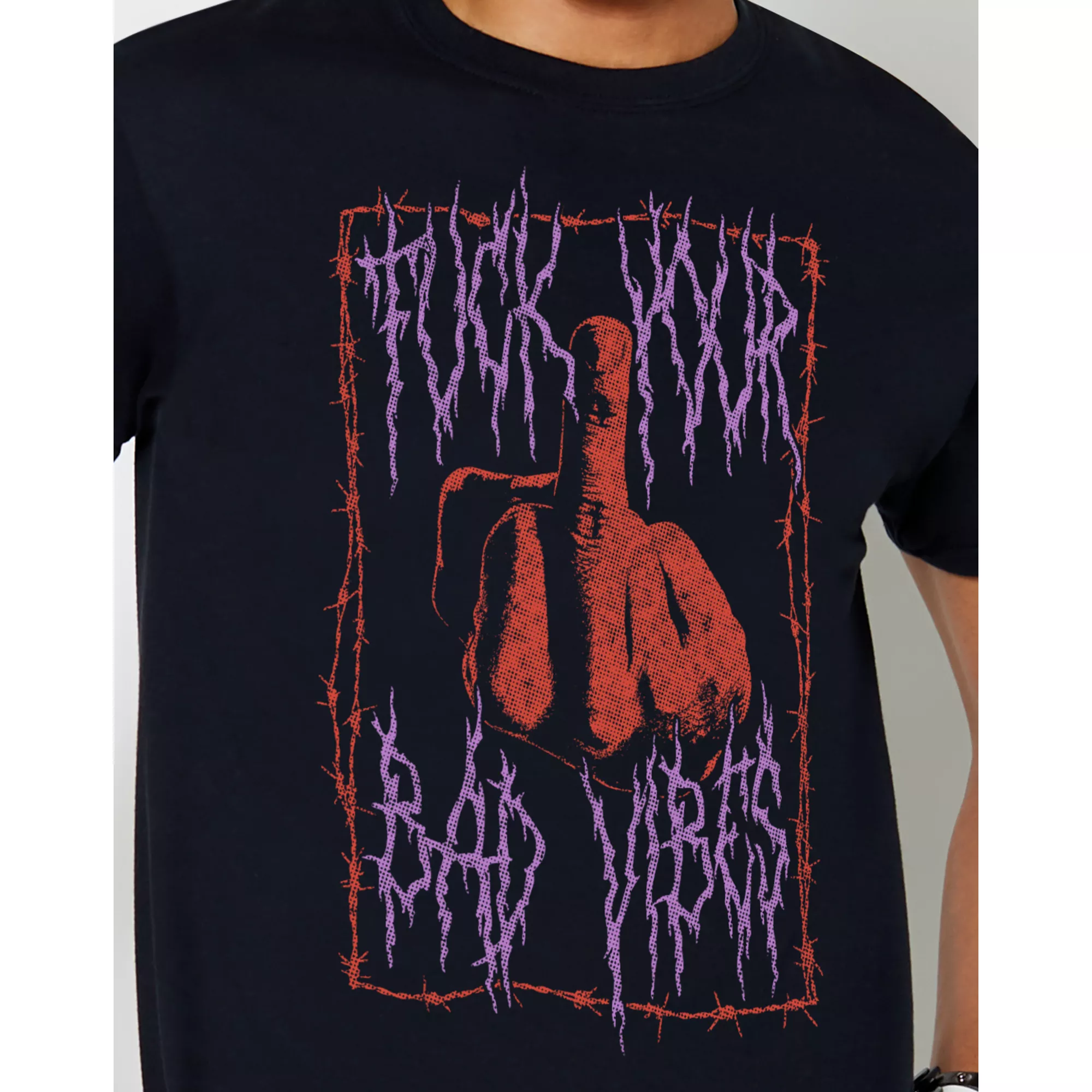 Fuck Your Bad Vibes T Shirt at Spencer's