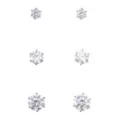 Multi-Pack CZ Titanium Round Stud Earrings 3 Pair - 20 Gauge at Spencer's
