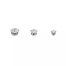 Multi-Pack CZ Titanium Round Stud Earrings 3 Pair - 20 Gauge at Spencer's