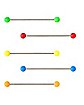 Multi-Pack Colorful Balls Industrial Barbells 5 Pack - 14 Gauge