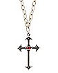 Red Eye Cross Pendant Necklace