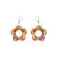 Glitter Flower Dangle Earrings at Spencer's