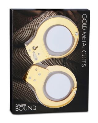 Goldtone Heavy Metal Handcuffs