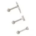 Multi-Pack CZ Snake Silver-Tone Titanium Cartilage Earrings 3 Pack at Spencer's