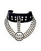 Black O-Ring Chain Choker Necklace