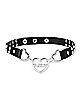 Spiked Playboy Heart Choker Necklace
