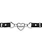 Spiked Playboy Heart Choker Necklace