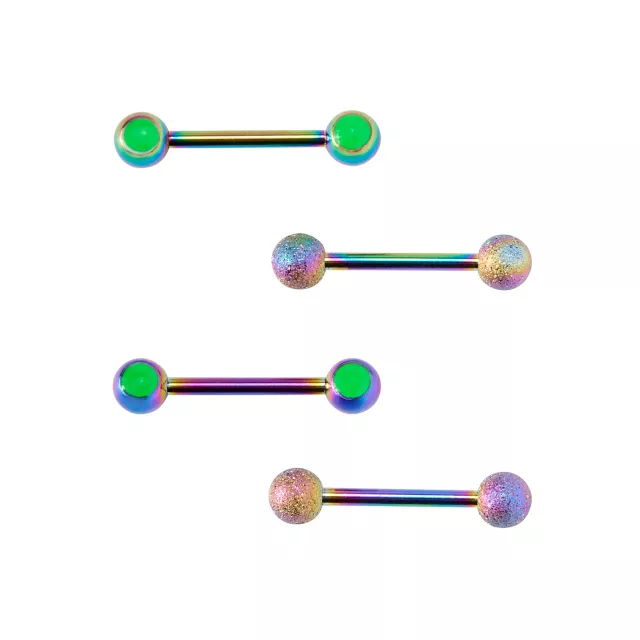 Multi-Pack Glow in the Dark Barbells 4 Pack - 14 Gauge at Spencer's