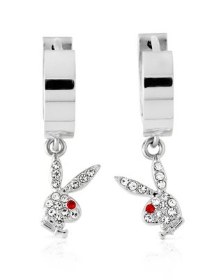 MJ-SE2472 Playboy Bunny 316L Stainless Steel Earring Studs Pair 