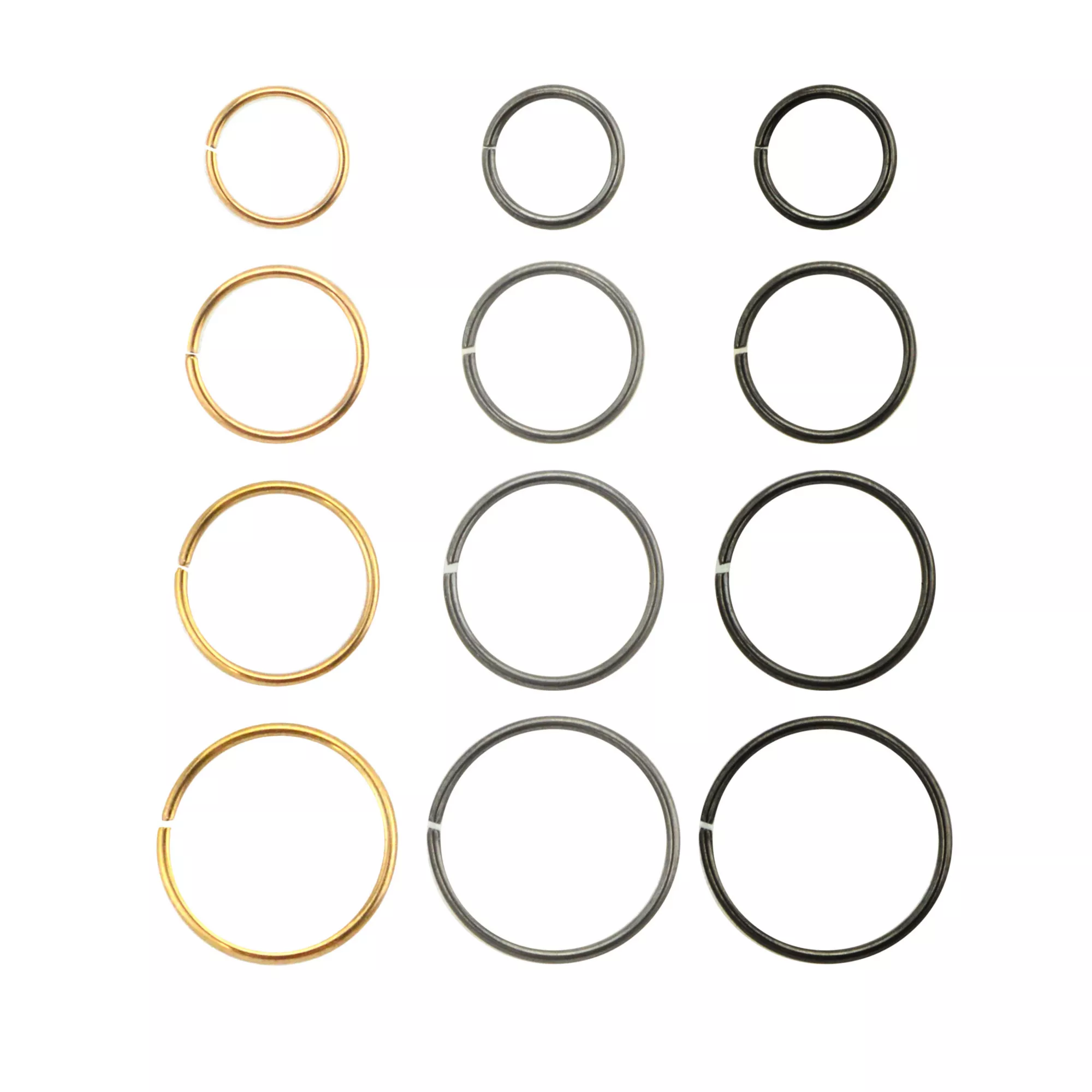 Multi-Pack Multi-Color Hoop Nose Rings 12 Pack - 20 Gauge at Spencer's