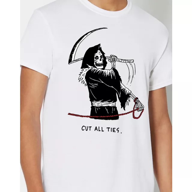 Cut All Ties T Shirt - Skullpel at Spencer's