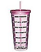 Stay Hydrated Cup with Straw - 20 oz.