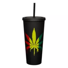 Rasta Drippy Weed Leaf Cup With Straw - 20 oz. at Spencer's