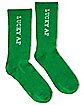 Green Lucky AF Crew Socks