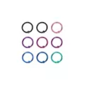 Multi-Pack CZ Multi-Color Hoop Nose Rings 9 Pack - 18 Gauge at Spencer's