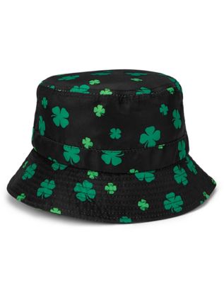 Black and Green Shamrock Bucket Hat